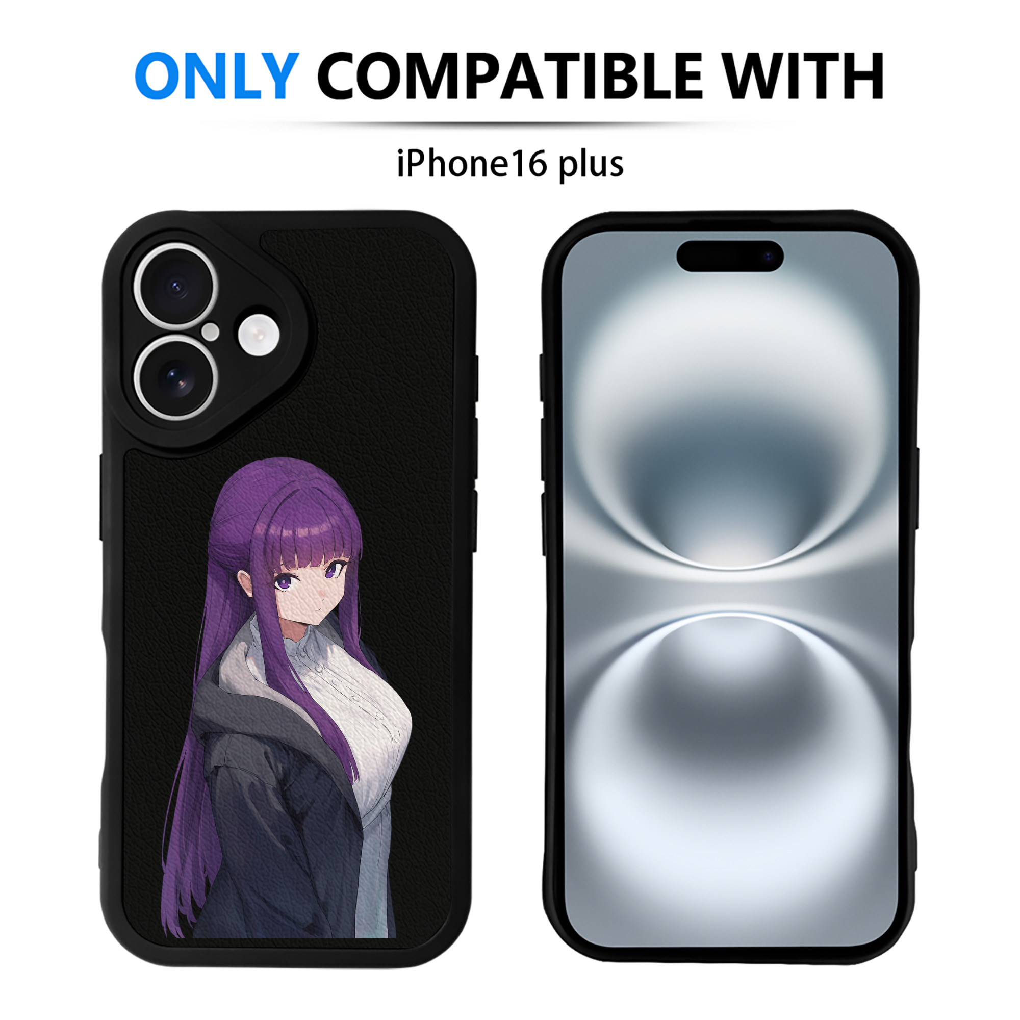 （画像用） 葬送のフリーレン Frieren 【iPhone 16シリーズ対応】シリコンスマホケース（レザー調） 材質：シリコン